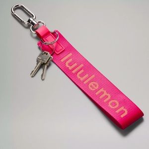Lululemon Never Lost Keychain in Raspberry Cream Brand New With Tags